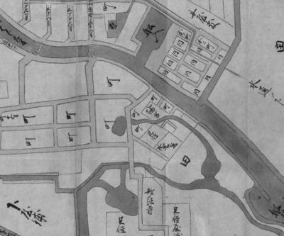 図2　南町周辺の池(1660年代)